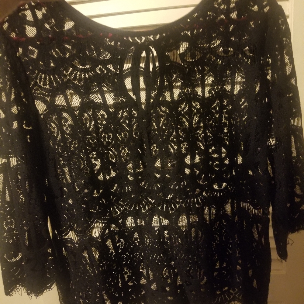 Black lace top